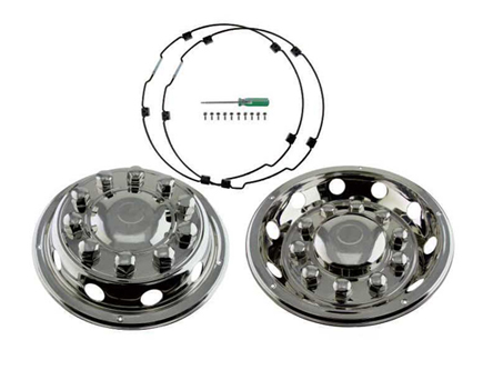 22.5" 2PCS Front and 2PCS Rear Stainless Steel Wheel Simulator Set